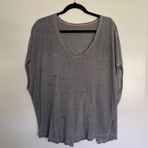 Light Gray Lululemon Open Back Cotton Tee